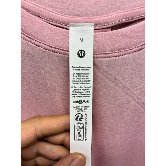 Lululemon Split-Back Training Tank Women's Size M Pink Lightweight Relaxed Fit - Picture 3 of 8